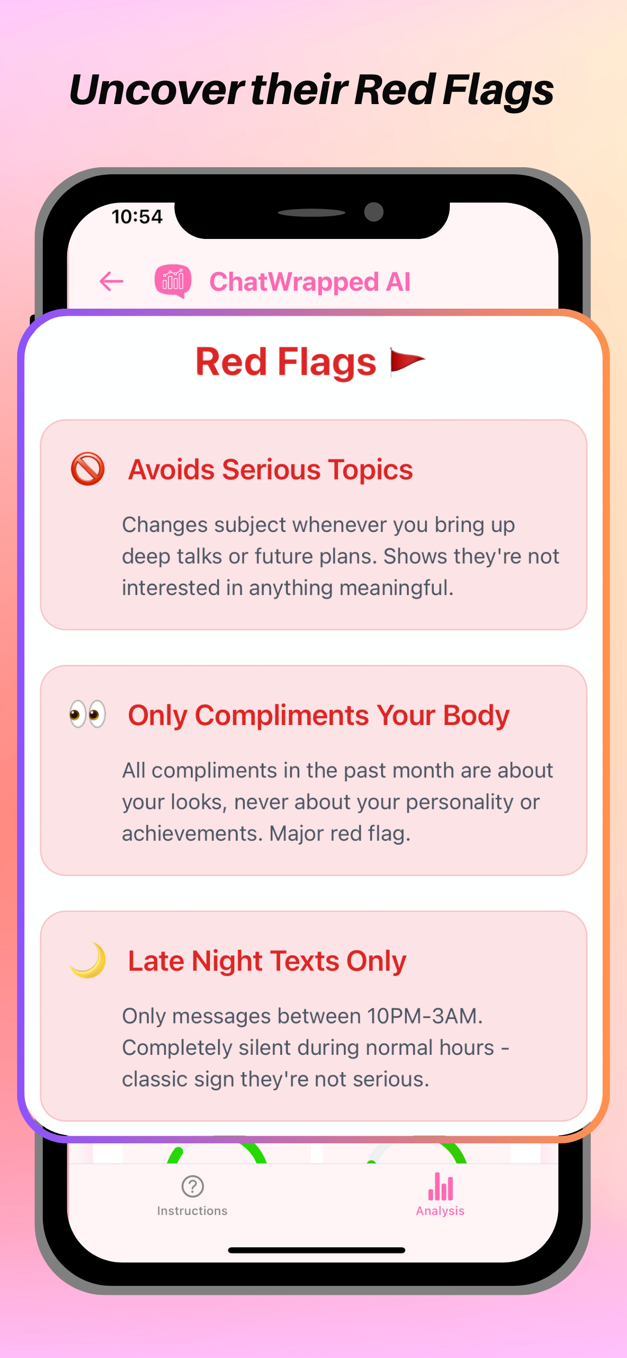 Red flags detection with Chat Rewind AI